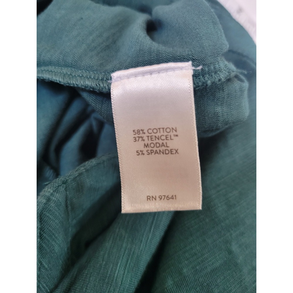 Pure‎ Jill Jumpsuit Cropped Leg V-Neck Pockets Relaxed Green Sz M - Picture 6 of 9
